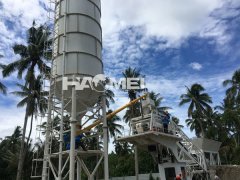 YHZS60 mobile concrete plant was installed in Davao