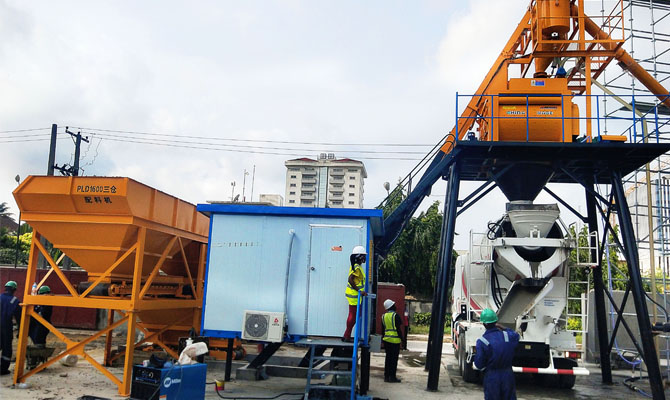 installation of mobile concrete batching plant in Nigeria