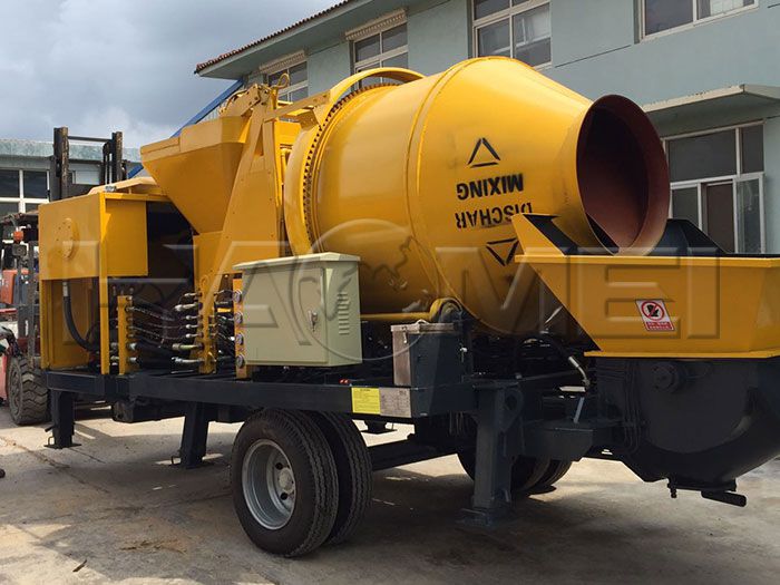 How to Mix the Pumped Concrete of The Trailer Concrete Mixer Pump